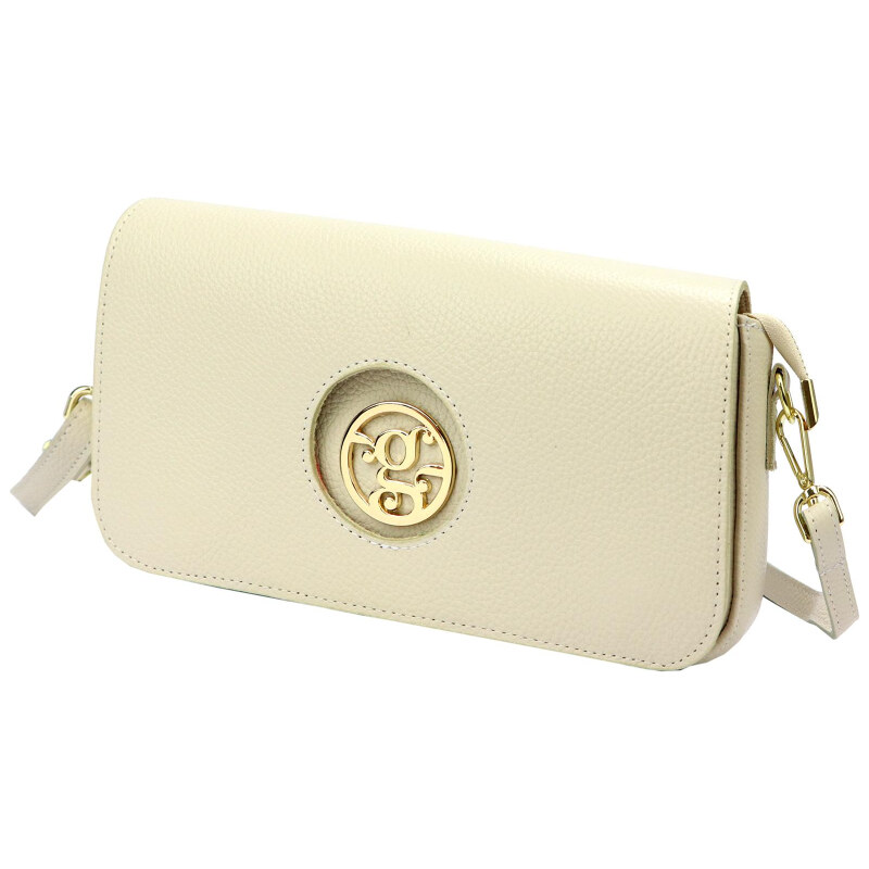 Kožená kabelka Gregorio béžová KZ52145 62179425