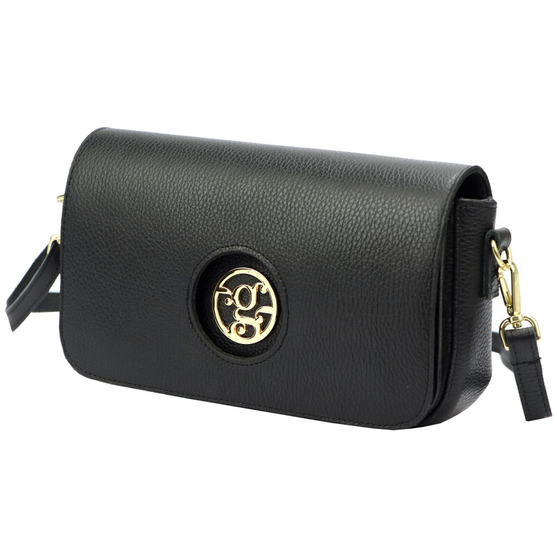 Kožená kabelka Gregorio čierna KZ52143 62179427