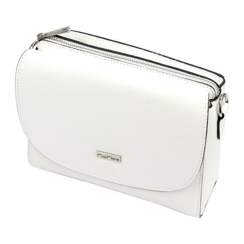 Kožená kabelka MiaMore biela KZ53566 62179449