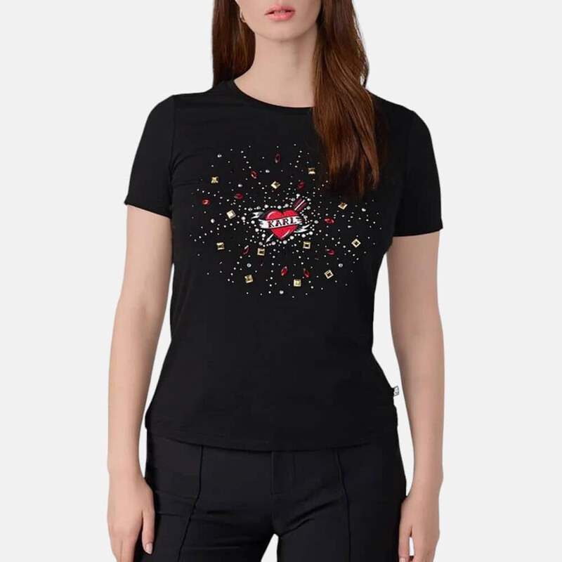 Dámské černé triko Karl Lagerfeld 55838 52683231