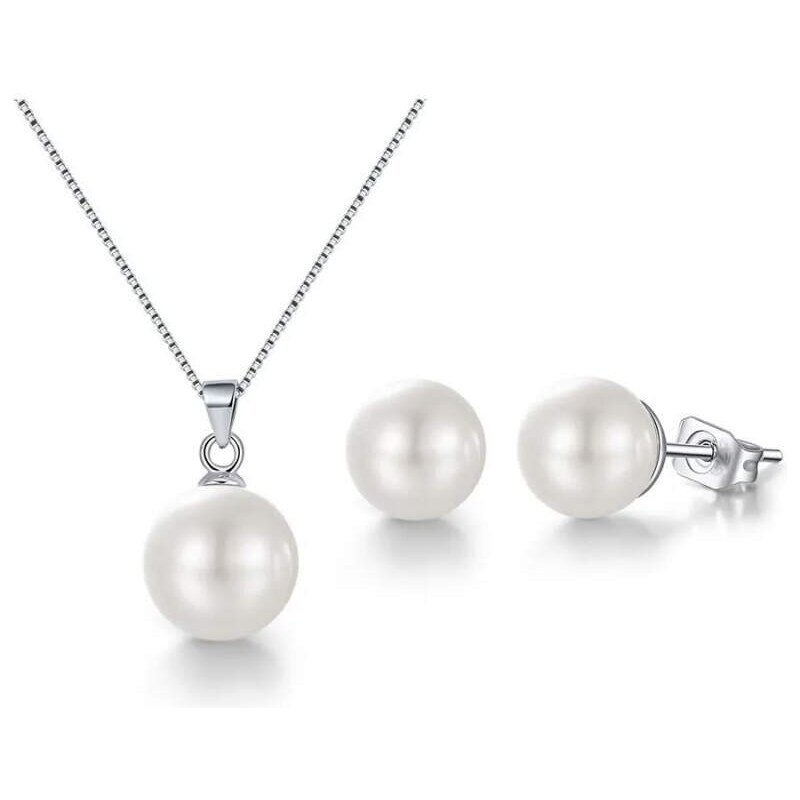Glory strieborný set Simple s perlou S2003 52687030