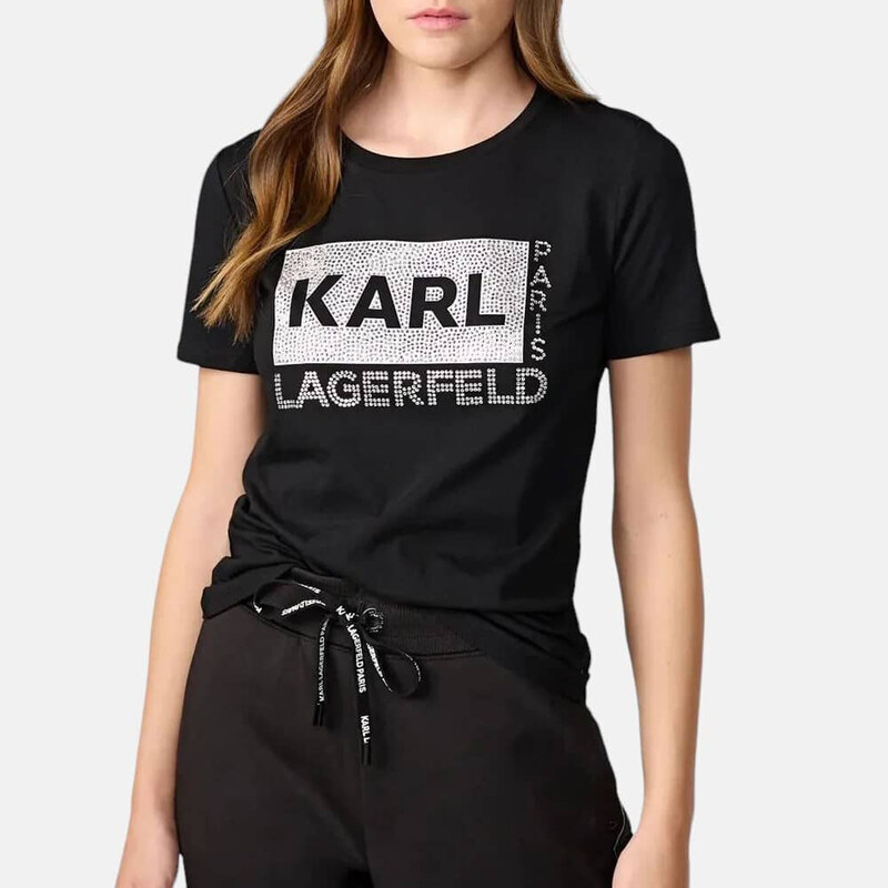 Dámské černé triko Karl Lagerfeld 55840 52689459