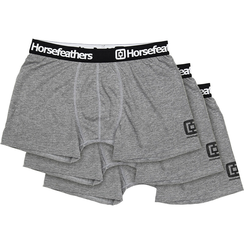 Boxerky Horsefeathers Dynasty 3-Pack Boxer Shorts Heather Gray S 52696424