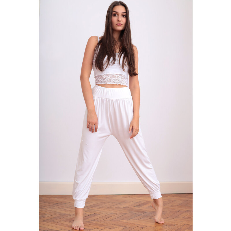 Glara Jednofarebné dámske harémky 52696612