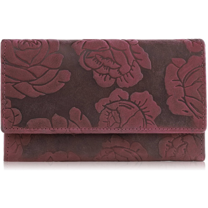 Paolo Peruzzi Dámska vintage kožená peňaženka veľká s kvetmi T-107-HCH 52696743