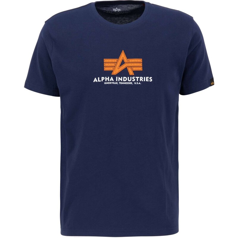 ALPHA INDUSTRIES Tričko námornícka modrá / oranžová 52701016