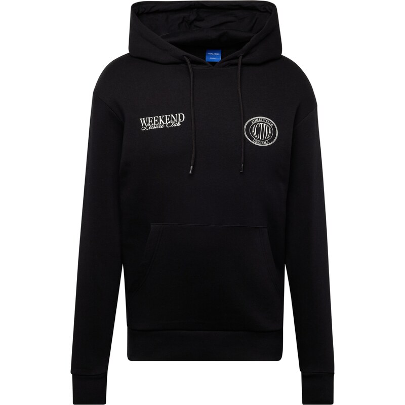 JACK & JONES Mikina JORBradley čierna / šedobiela 67867085