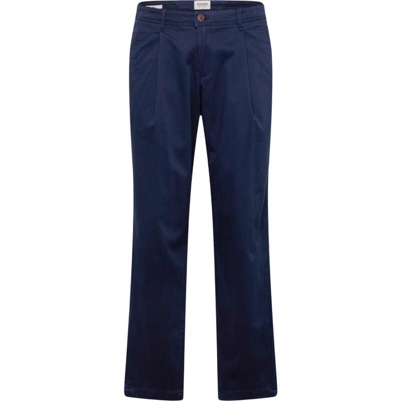 JACK & JONES Plisované nohavice BILL BOWIE námornícka modrá 53856332