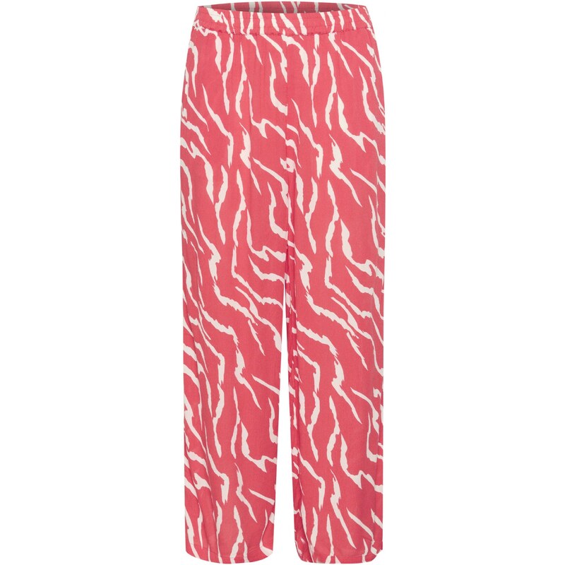 Kaffe Nohavice Dacia pastelovo červená / biela 54302419