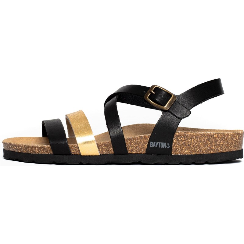 Bayton Remienkové sandále Gerone zlatá / čierna 63134650