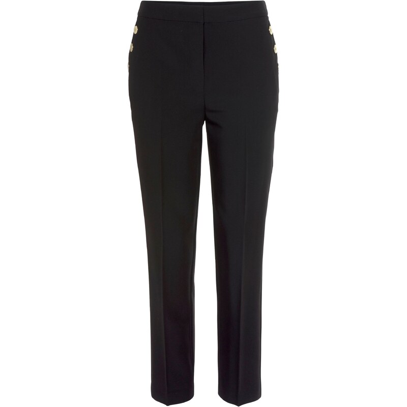 LASCANA Nohavice s pukmi čierna 54262527