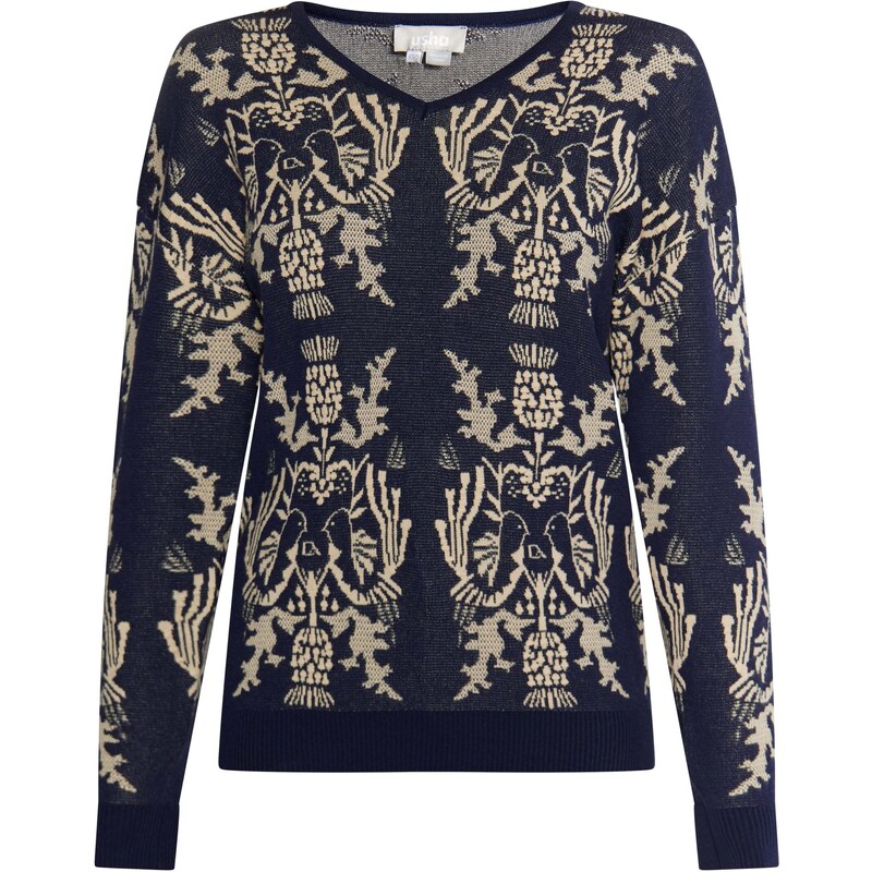 Usha Sveter béžová / námornícka modrá 54261875