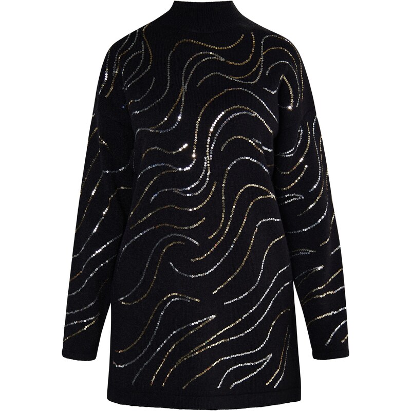 usha BLACK LABEL Sveter zlatá / čierna / strieborná 54261956