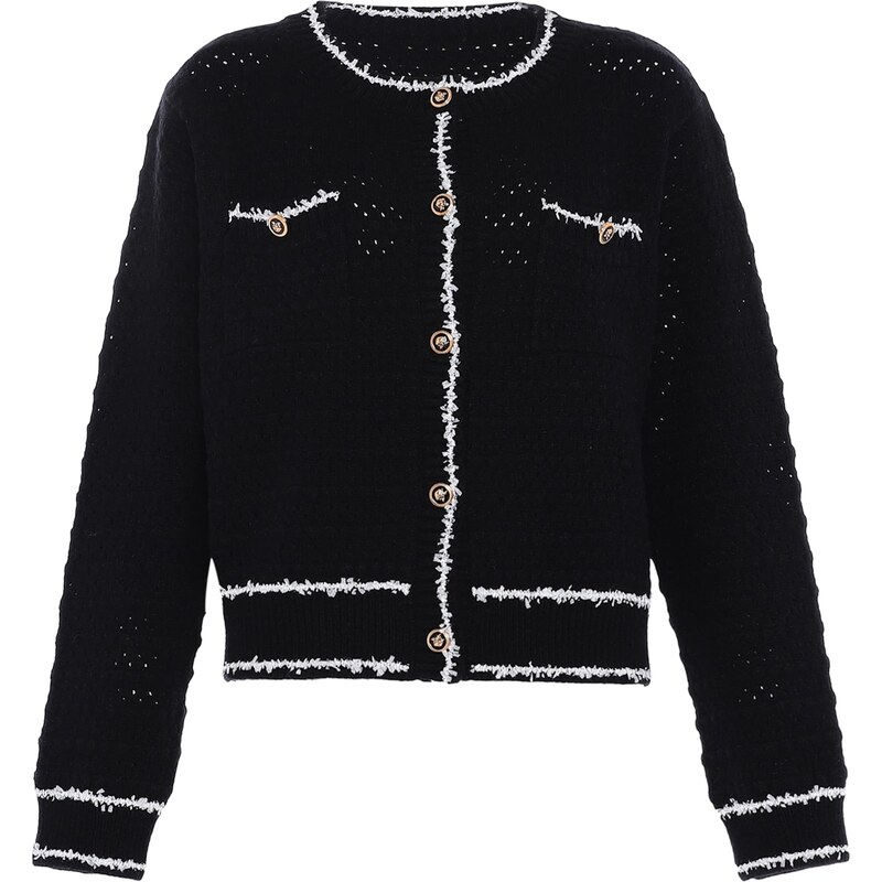 faina Kardigán čierna / biela ako vlna 54262385