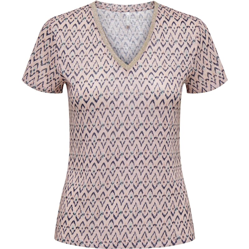 ONLY Tričko STEPHANIA námornícka modrá / tyrkysová / zlatá / púdrová 54263208