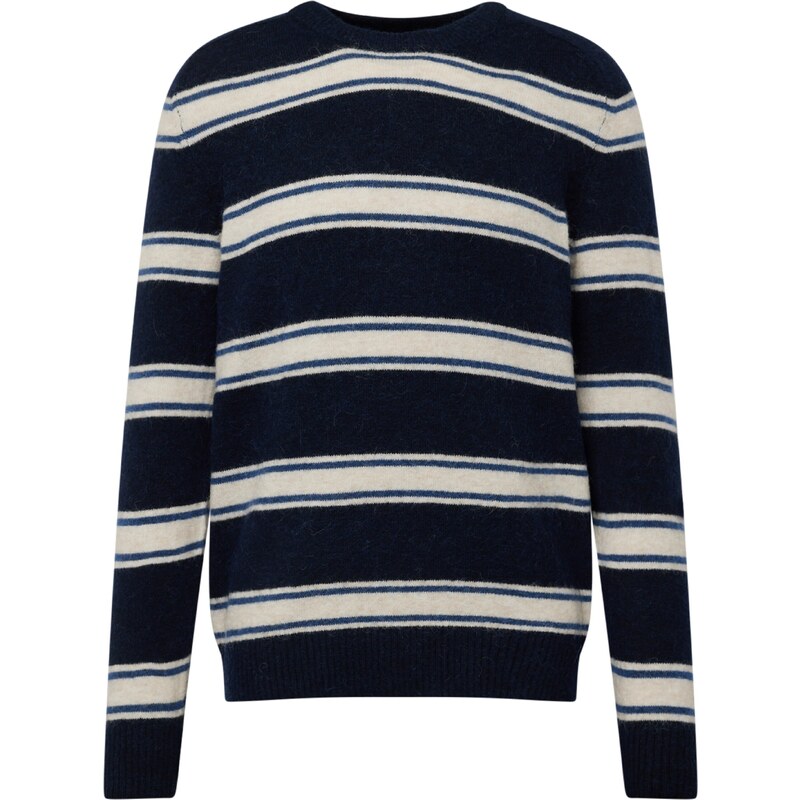 SELECTED Sveter RAI námornícka modrá / tmavomodrá / šedobiela 54266460