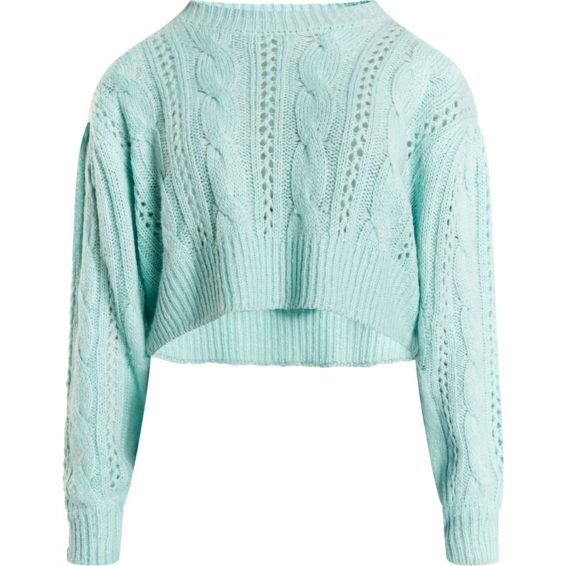 MYMO Sveter Biany tyrkysová 54263748