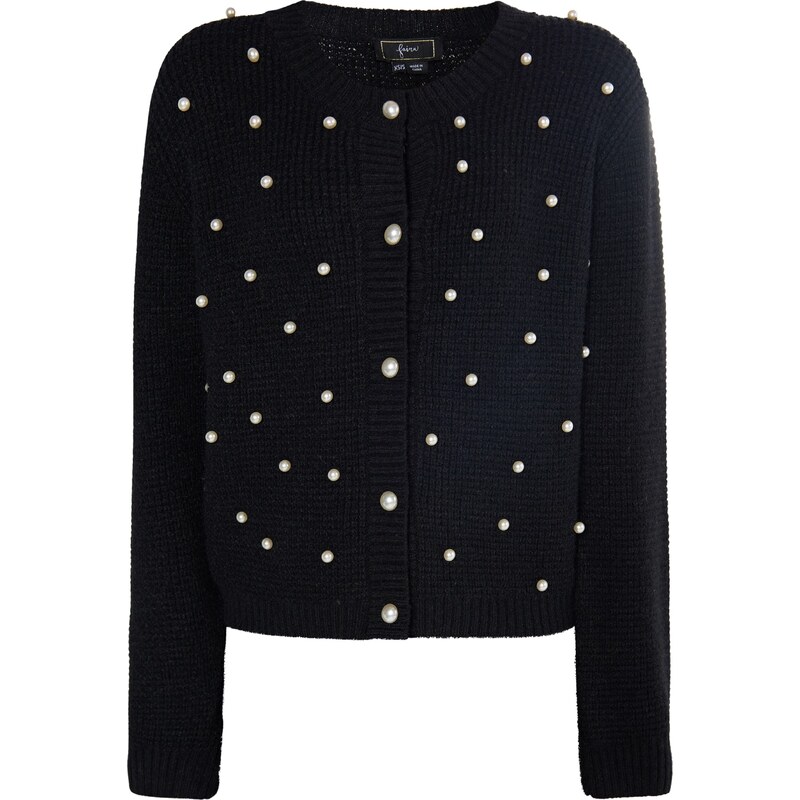 faina Kardigán čierna / perlovo biela 54262890