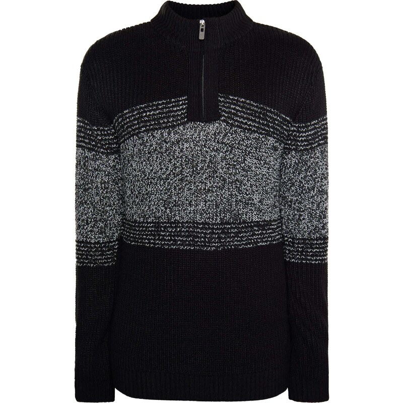 ICEBOUND Sveter sivá melírovaná / čierna 54263021