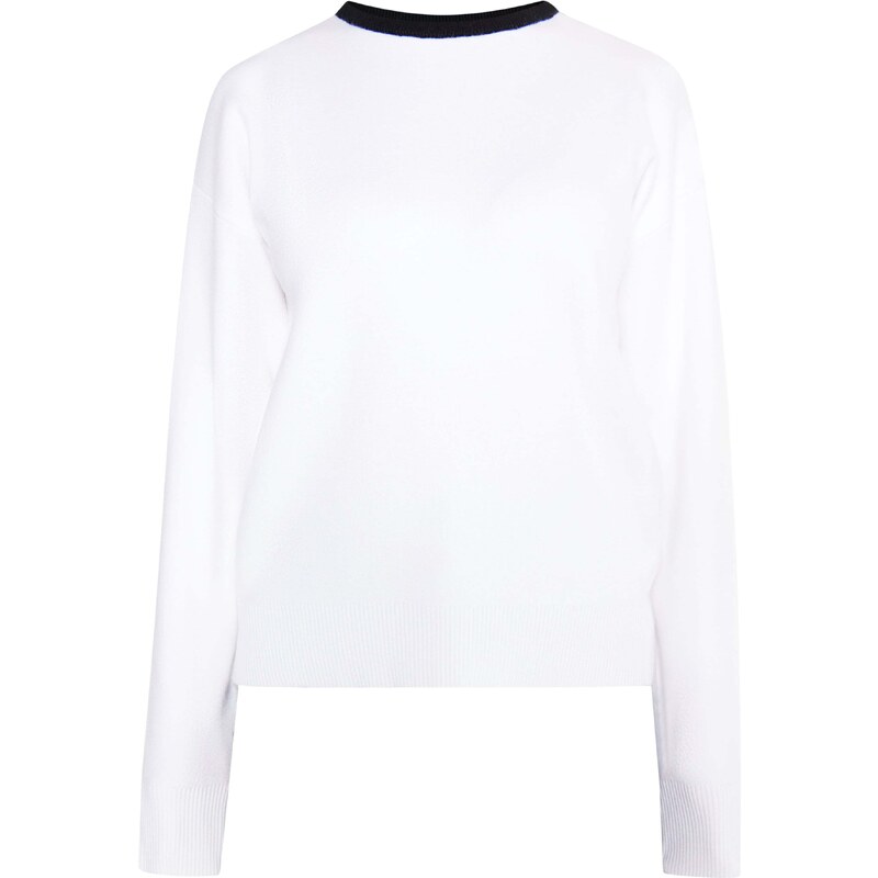 usha BLACK LABEL Sveter Nowles čierna / biela 54263052