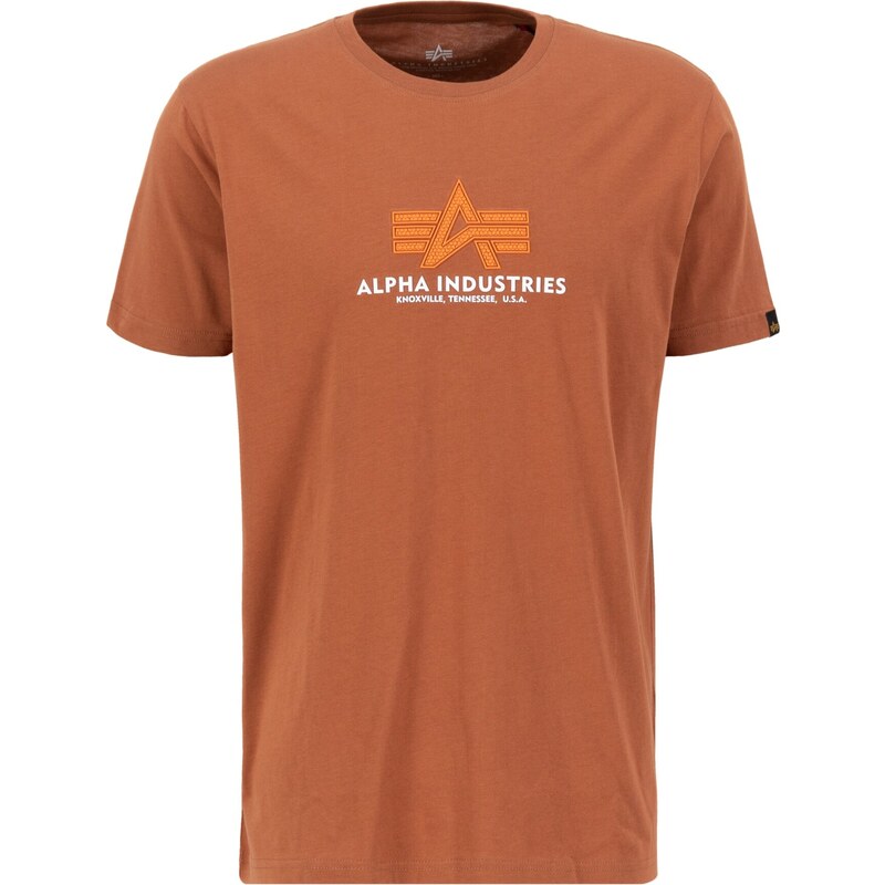 ALPHA INDUSTRIES Tričko hnedá / oranžová / biela 54310508