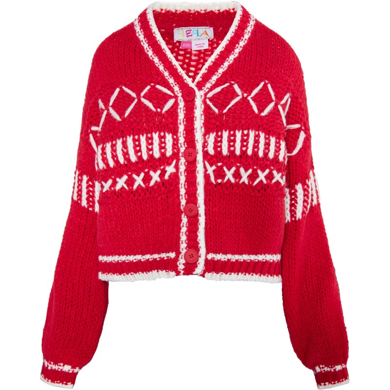 IZIA Kardigán Eyota červená / biela 54268408