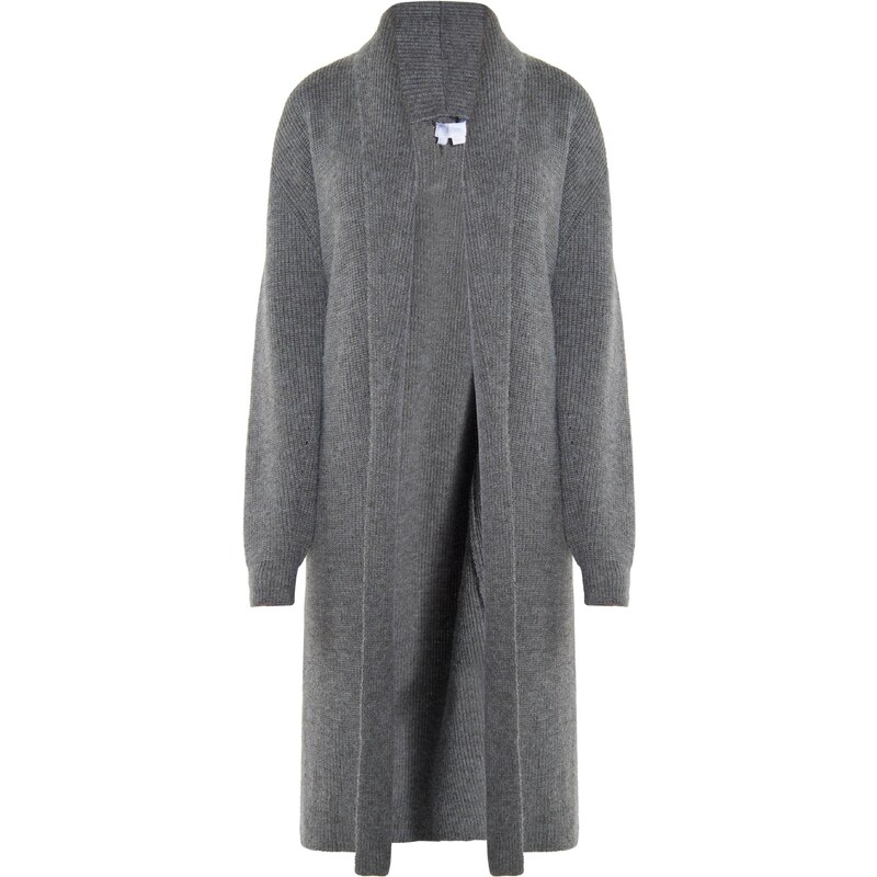 usha WHITE LABEL Kardigán Vanne sivá / tmavosivá 54268331