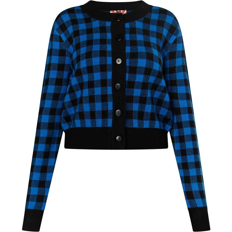 myMo ROCKS Kardigán Ucy modrá / čierna 54263819