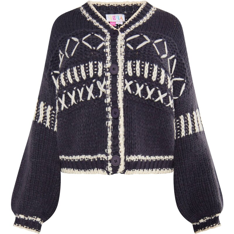 IZIA Kardigán krémová / antracitová 54269992