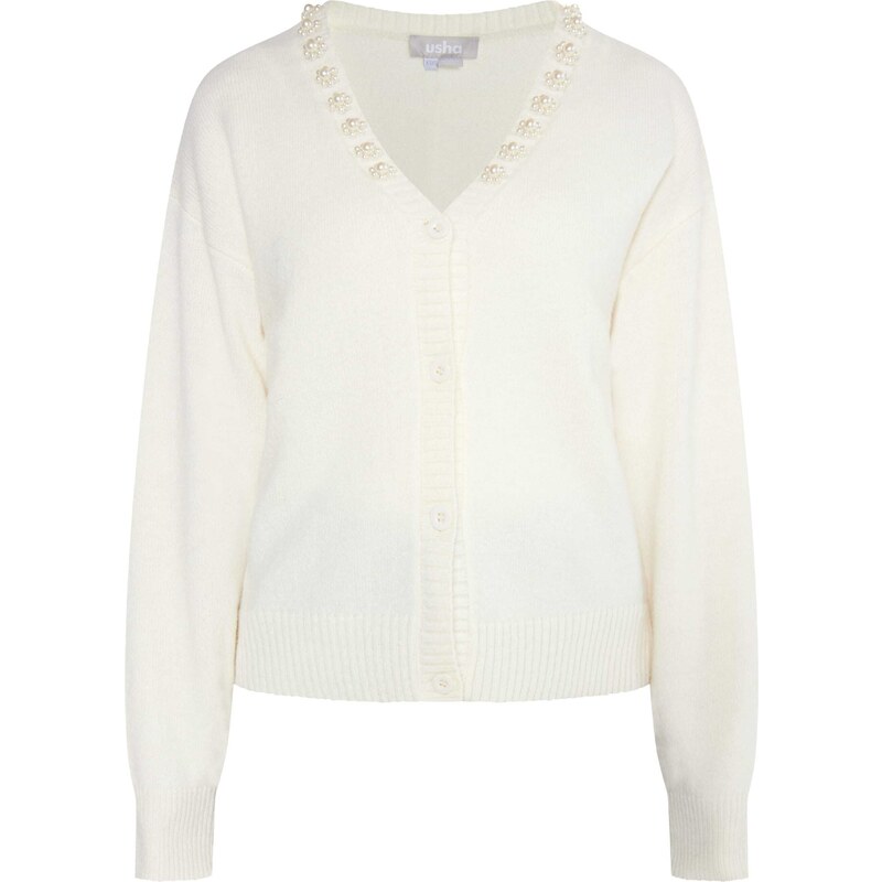 Usha Kardigán Sivene biela ako vlna 54268275