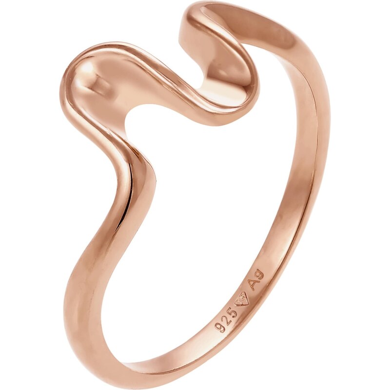 ELLI Prsteň Wellen ružové zlato 54270852