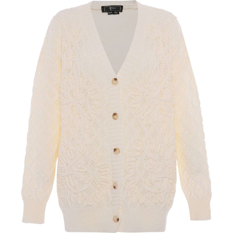 faina Kardigán biela ako vlna 54265062