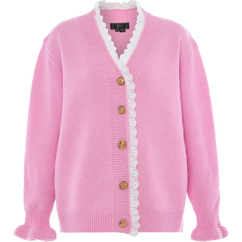 faina Kardigán ružová / biela 54265018