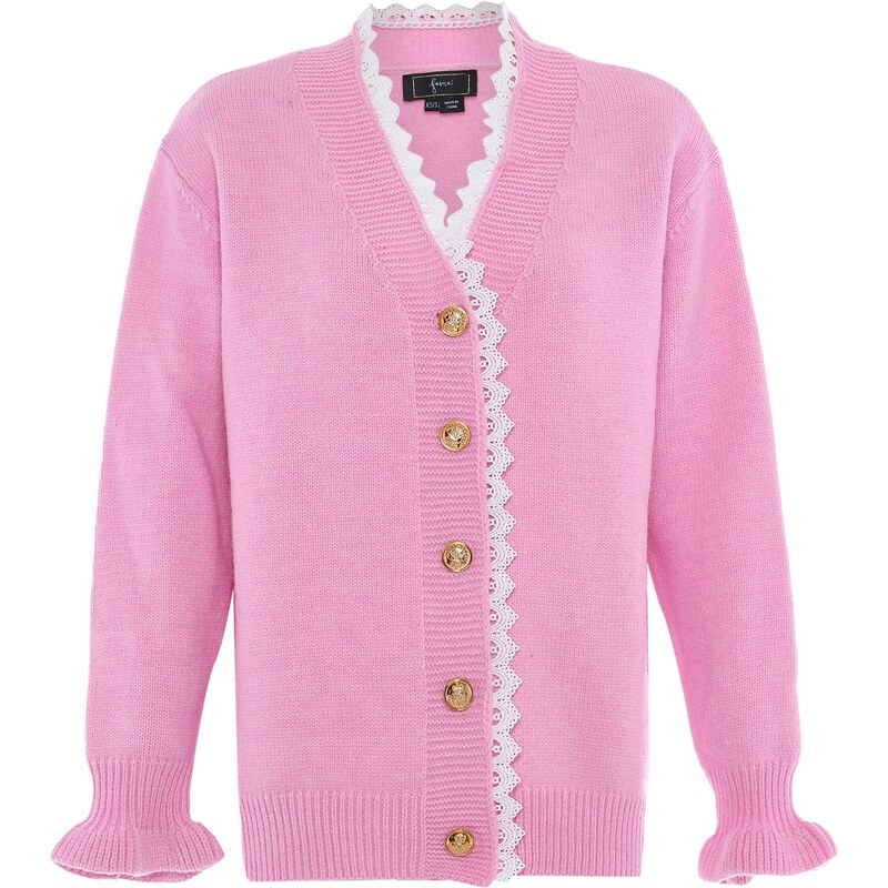 faina Kardigán ružová / biela 54265275