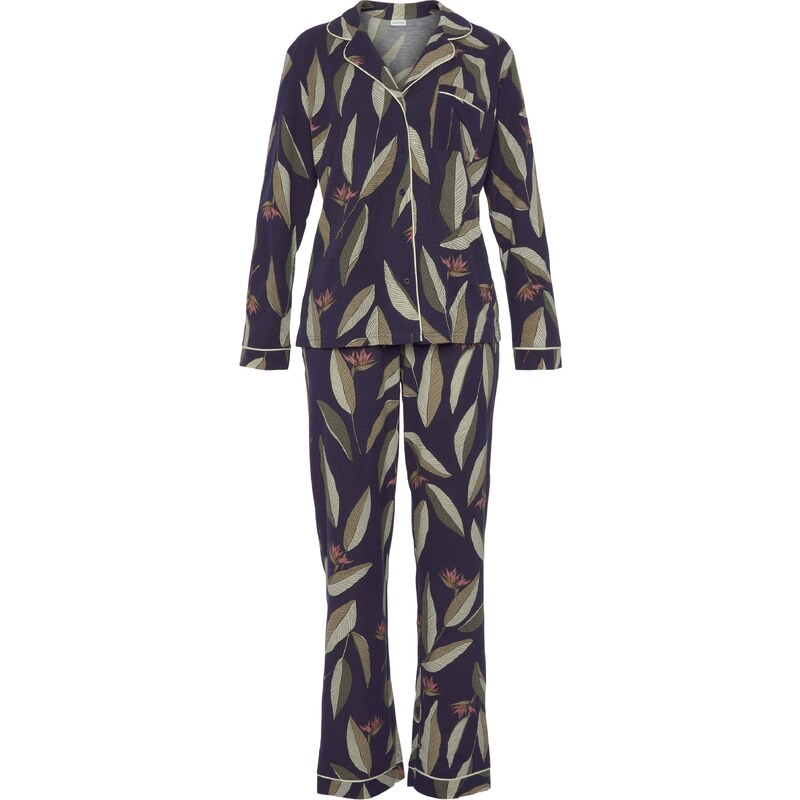 LASCANA Pyžamo námornícka modrá / pastelovo zelená / tmavozelená / 54265392