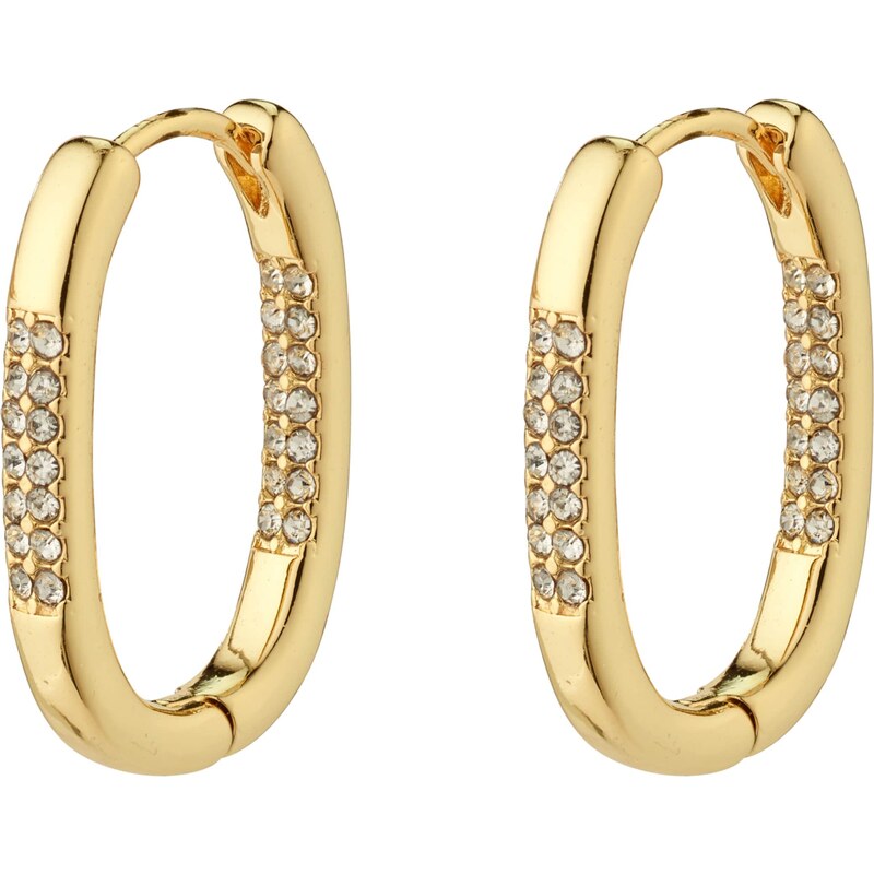 Pilgrim Náušnice Star zlatá / priehľadná 66078258