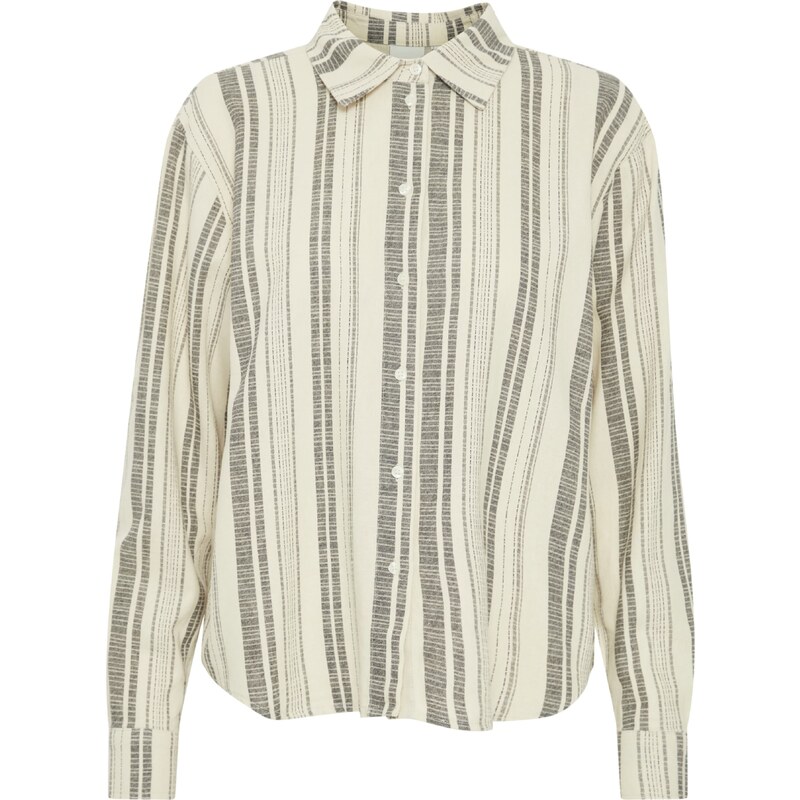 ICHI Blúzka slonová kosť / čierna 54314005