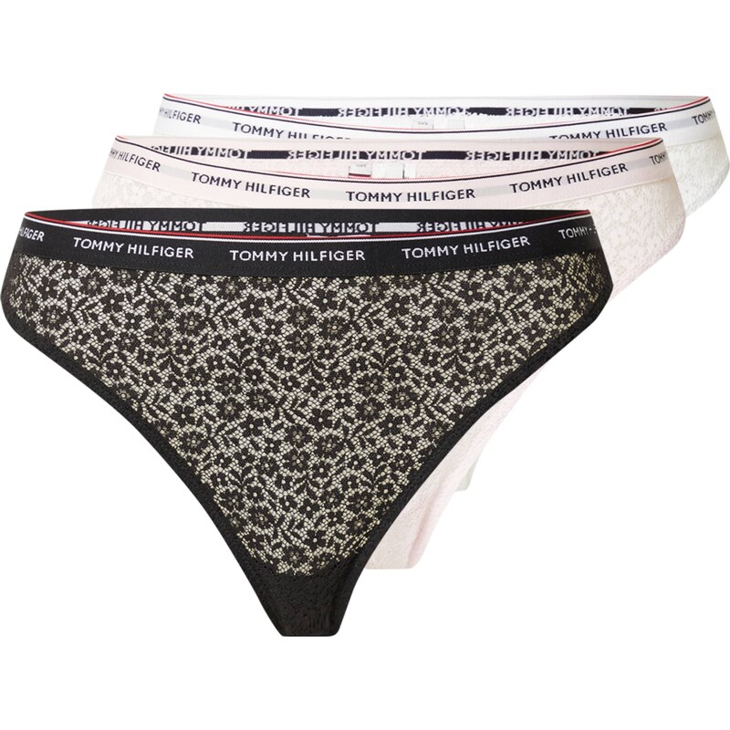 Tommy Hilfiger Underwear Tangá púdrová / čierna / biela 52701204