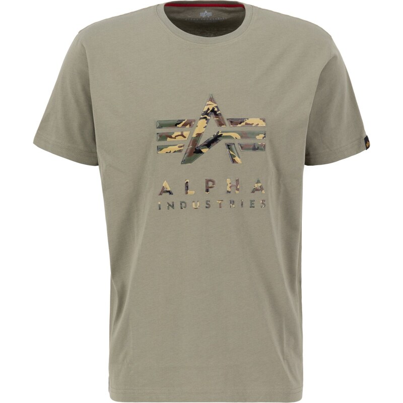ALPHA INDUSTRIES Tričko Camo PP T piesková / hnedá / kaki / olivová 54314447