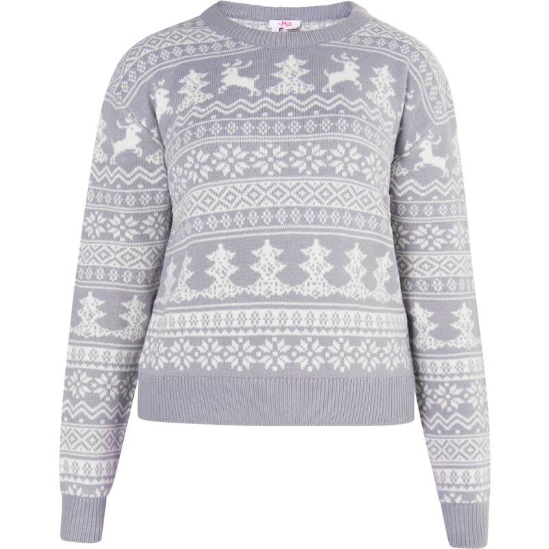 MYMO Sveter Biany svetlosivá / biela 54274628