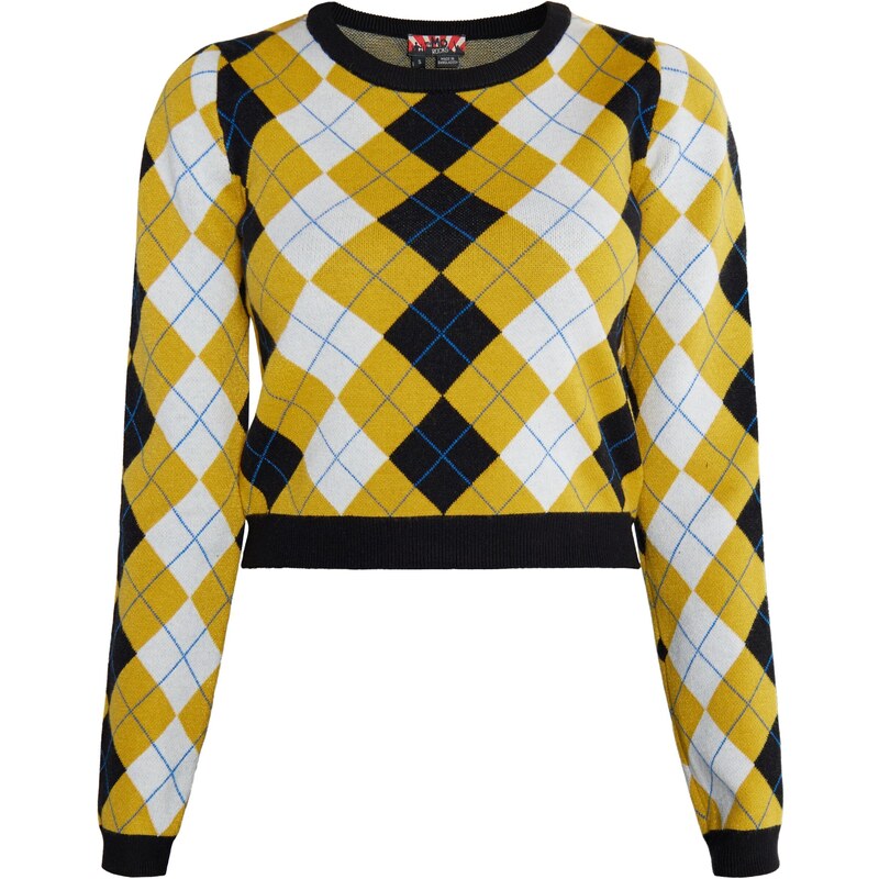 myMo ROCKS Sveter Ucy modrá / žltá / čierna / biela 54265968