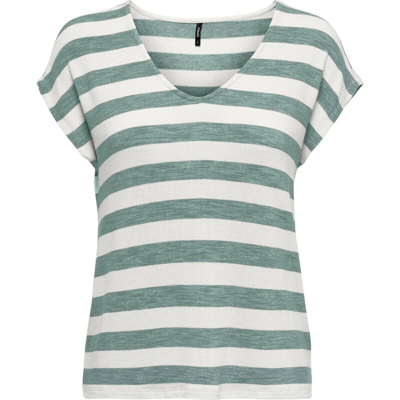 ONLY Tričko zelená melírovaná / biela 52703999