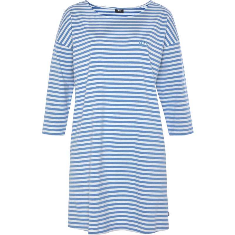 H.I.S Nočná košieľka modrá / biela 54266511