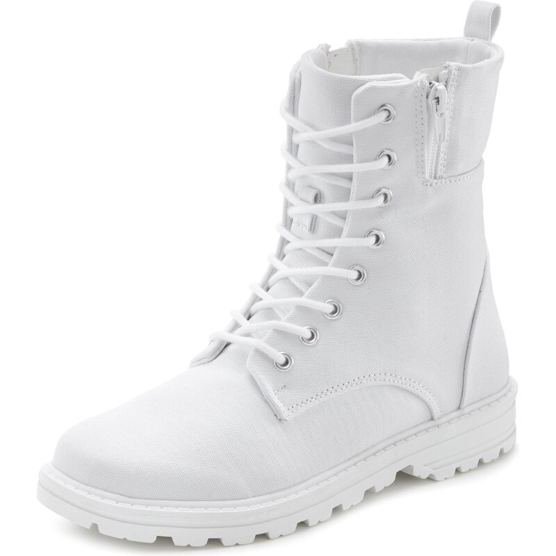 LASCANA Šnurovacie členkové čižmy biela 54316434
