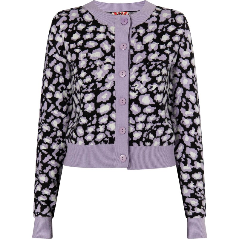 myMo ROCKS Kardigán Blonda svetlofialová / čierna / biela 54266950