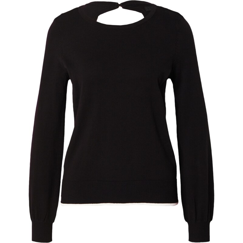 VERO MODA Sveter ALMA čierna / šedobiela 54317085