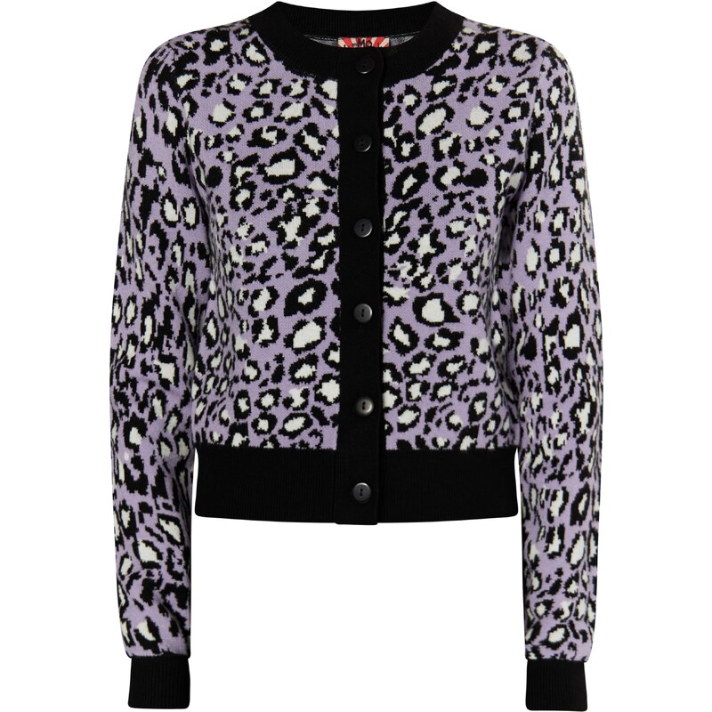 myMo ROCKS Kardigán Blonda fialová / čierna / biela 54266994