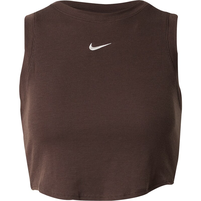 NIKE Top ESSENTIAL čokoládová / biela 54279485