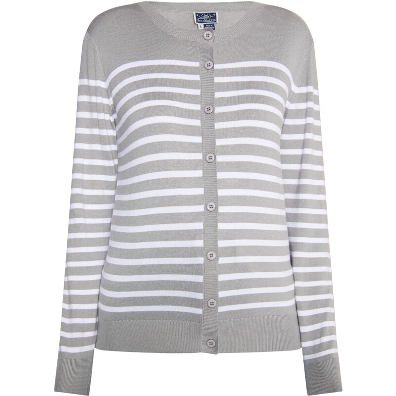DreiMaster Maritim Kardigán sivá / biela 54267435