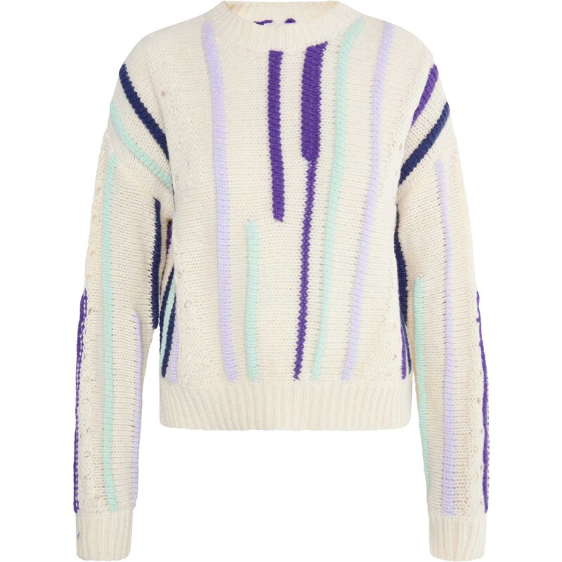 IZIA Sveter Hoona mätová / levanduľová / tmavofialová / šedobiela 54267443